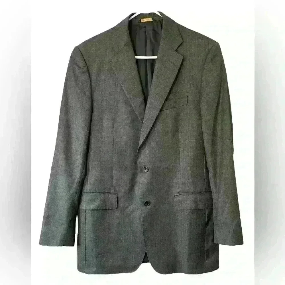 Brooks Brothers Regent 1818 Milano Gray Pinstripe Italian Wool Blazer 40L / 33